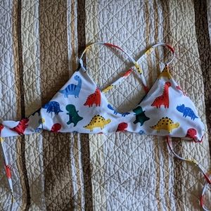 dino print bikini top New sz medium